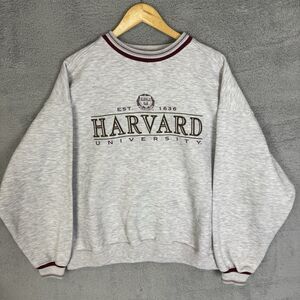 Harvard Sweatshirt Mens XXL Gray Cotton Blend Crewneck College Pullover